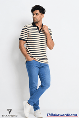 Trafford Stripe Polo T Shirt