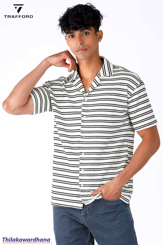 Trafford Textured Stripe Resort Shirt