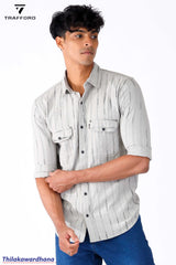 Double Pocket Detailed Long Sleeve Shirt