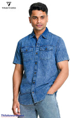Short Sleeve Denim Shirt