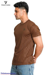 Trafford Textured Crew Neck T Shirt