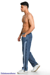 Contrast Mid Washed Cargo Denim Jean