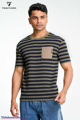 Trafford Urban Stripe Contrast Pocket T Shirt