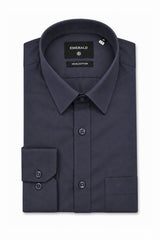 Emerald Formal Slim Fit Long Sleeve Shirt - Blue Gray