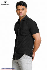 Trafford UrbanWeave Olive Textured Shirt