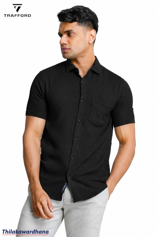 Trafford UrbanWeave Olive Textured Shirt