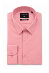 Emerald Formal Slim Fit Long Sleeve Shirt - Rose Pink