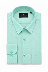 Emerald Formal Oxford Slim Fit Long Sleeve Shirt - Green Absin