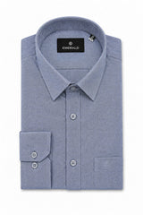 Emerald Formal Oxford Slim Fit Long Sleeve Shirt - Blue China