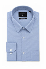 Emerald Formal Oxford Slim Fit Long Sleeve Shirt - Sky Way