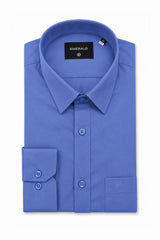 Emerald Formal Slim Fit Long Sleeve Shirt - Blue Marina