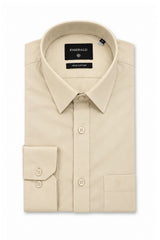 Emerald Formal Slim Fit Long Sleeve Shirt - Brown COC
