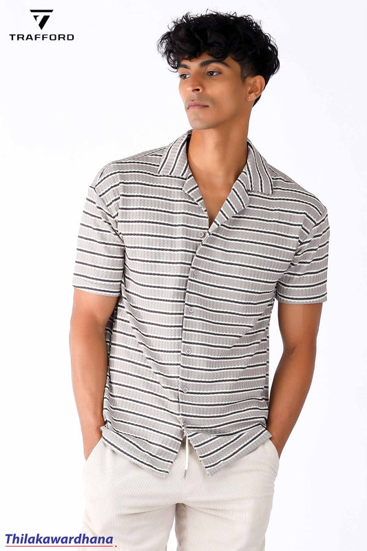 Trafford Textured Stripe Resort Shirt
