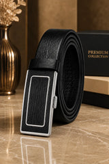 Trafford Men’s Belt with Silver Buckle