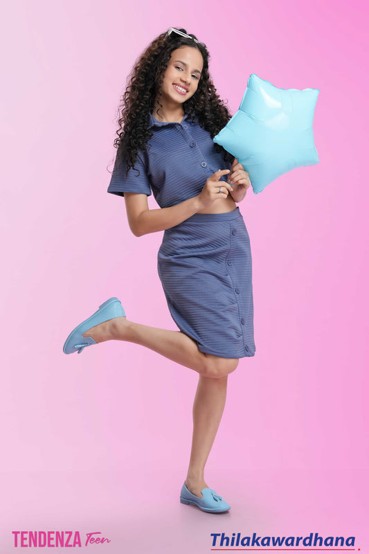 Tendenza Teen Button Down Co Ord Set