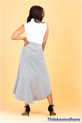 Aura Hem Detailed Printed Skirt