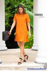 Tendenza Hem Pleated Shift Dress