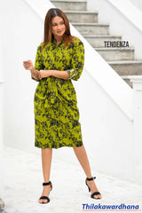 Tendenza Tab Sleeve Belted Shirt Dress
