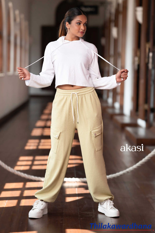 Pocket Detailed Relaxed Cargo Pant - Free Size