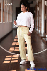 Pocket Detailed Relaxed Cargo Pant - Free Size