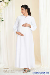 Tendenza Drop Shoulder Peplum Maternity Dress