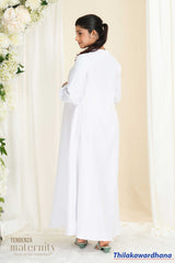 Tendenza Drop Shoulder Peplum Maternity Dress