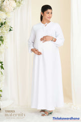 Tendenza Drop Shoulder Peplum Maternity Dress