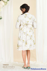 Tendenza Floral Printed Blush Maternity Dress