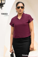 Tendenza Short Sleeve Pop Over Top
