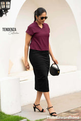 Tendenza Short Sleeve Pop Over Top
