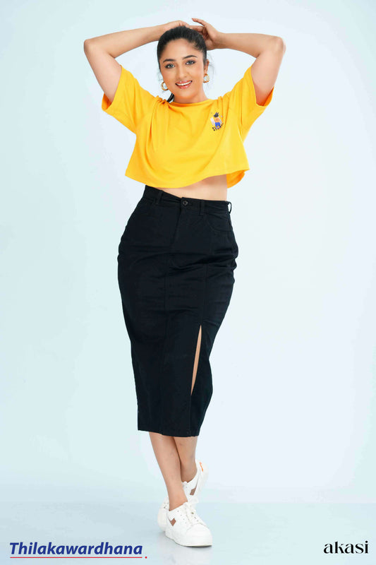 Akasi High Waist Chino Skirt