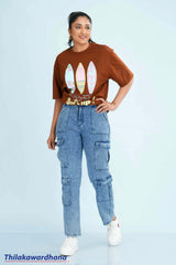 Mid Washed Cargo Jean