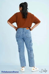 Mid Washed Cargo Jean