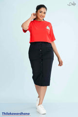 Akasi High Waist Chino Skirt