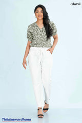 Akasi Waist Belted Linen Pant