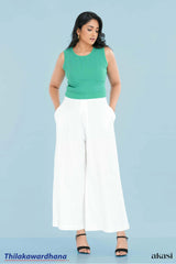 Akasi Pleat Detailed Wide Leg Pant