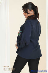 Tendenza Maternity Drop Shoulder Peplum Top