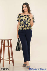 Tendenza Off Shoulder Smocked Top