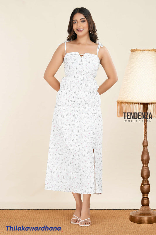 Tendenza Strappy Printed Maxi Dress