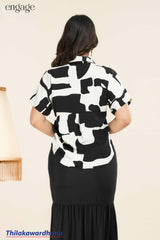 Engage Monochrome Printed Button-Up Shirt
