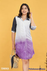 Tendenza Lavender Fade Shirt Dress