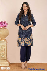 Tendenza Floral Cotton Tunic And Pant Set