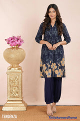 Tendenza Floral Cotton Tunic And Pant Set