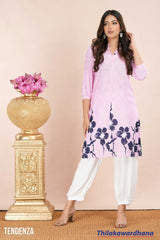 Tendenza Floral Cotton Tunic And Pant Set