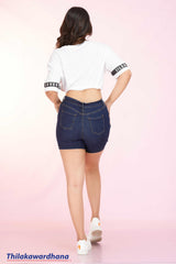 Akasi Buckle Detailed Denim Skort