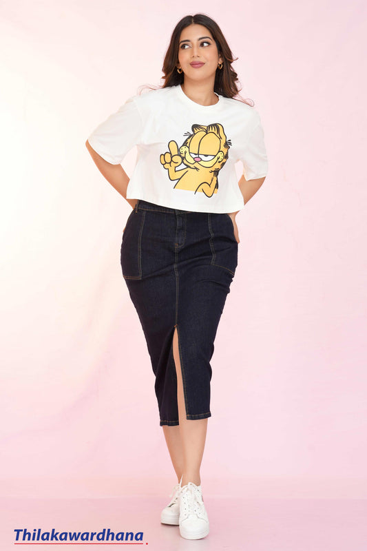 Akasi High Waist Denim Skirt