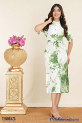 Tendenza Green Escape Midi Dress