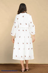 Aura Cutlon Embroidered Elegance Dress