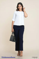 Engage Chic White Button-Up Top