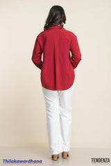 Tendenza Versatile Red Buttoned Shirt